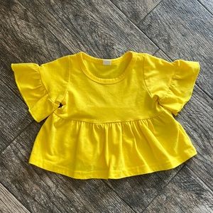70 yellow bell sleeve top